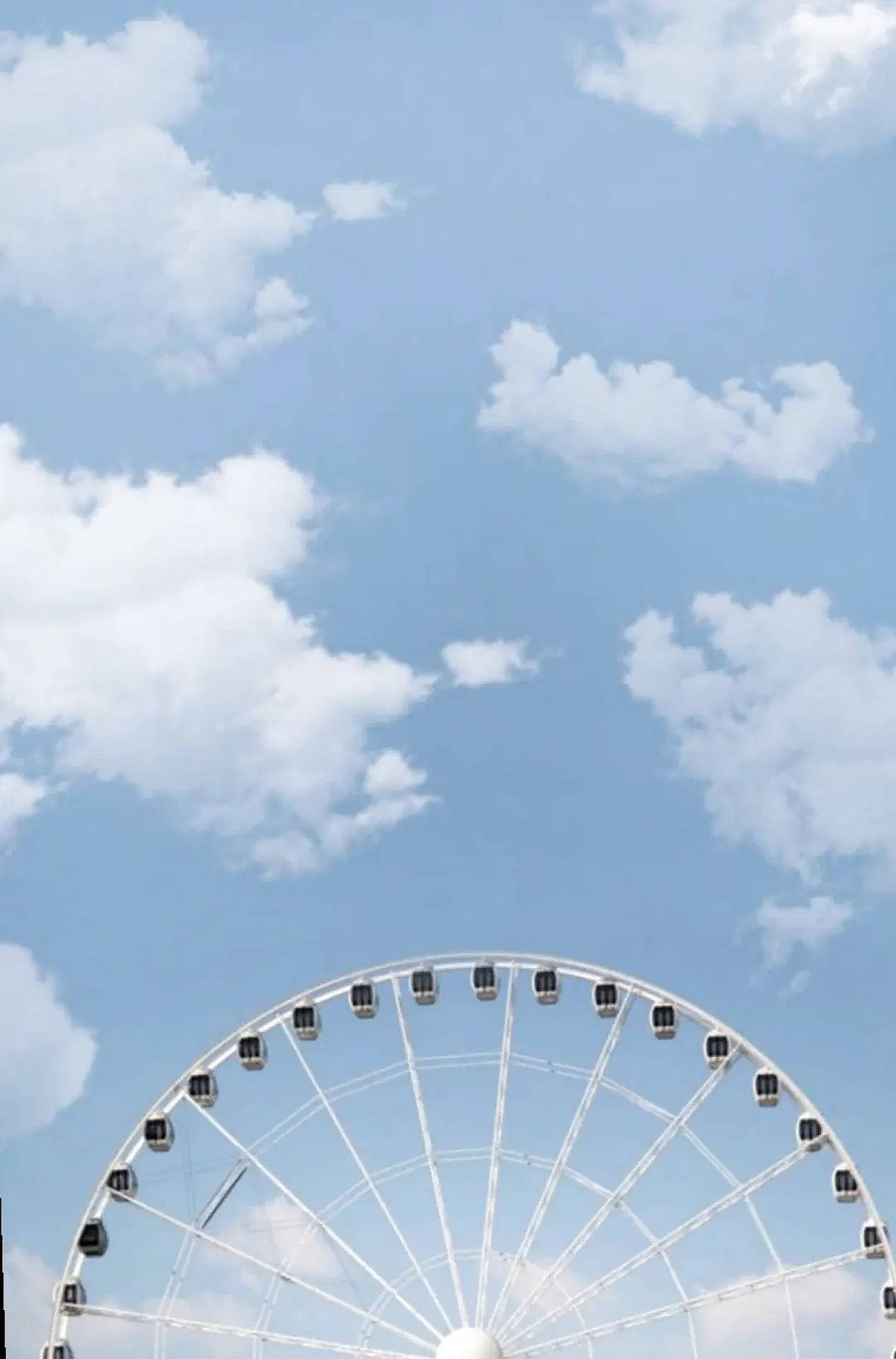 Ferris Wheel Pastel Sky Baggrund Wallpaper