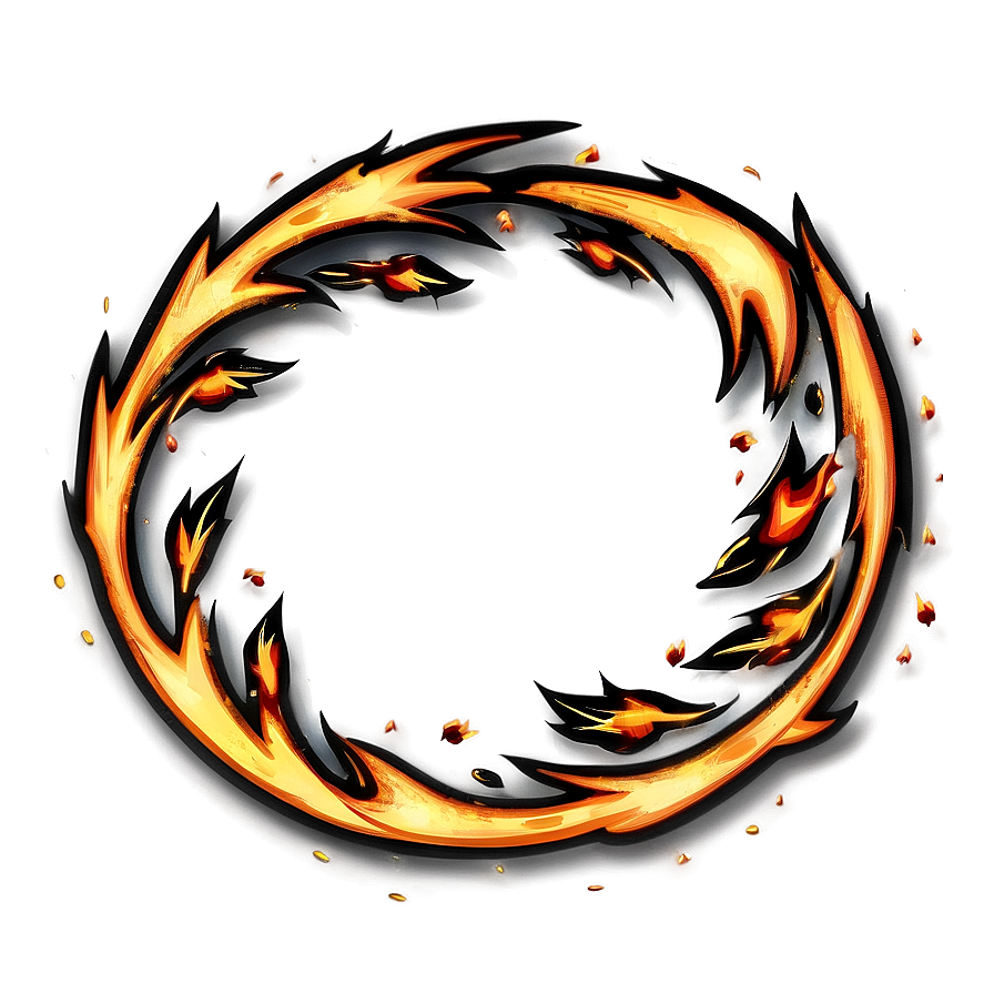 Fervent Fire Circle Art Png 06272024 PNG