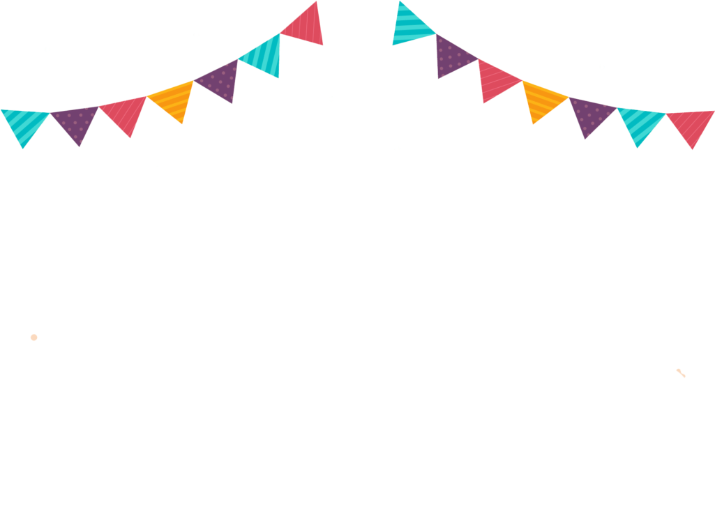 Festive Birthday Bunting Background PNG