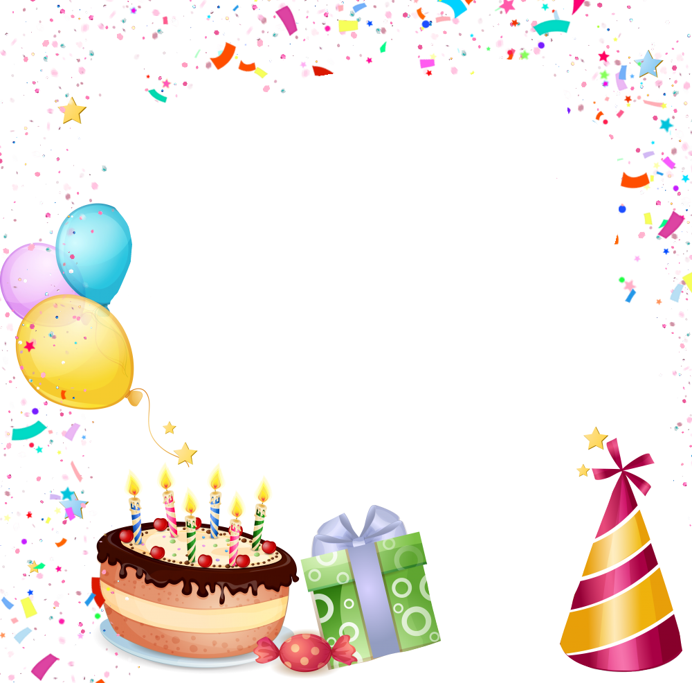 Festive Birthday Celebration Elements PNG