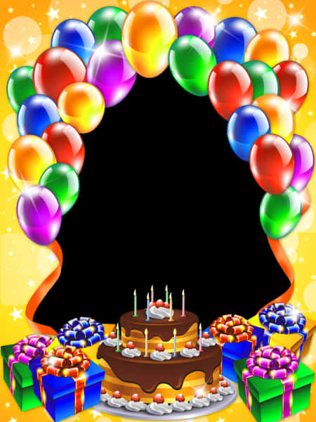 Festive Birthday Frame PNG