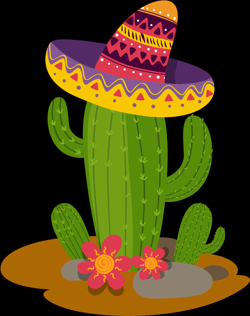 Download Festive Cactuswith Sombrero | Wallpapers.com