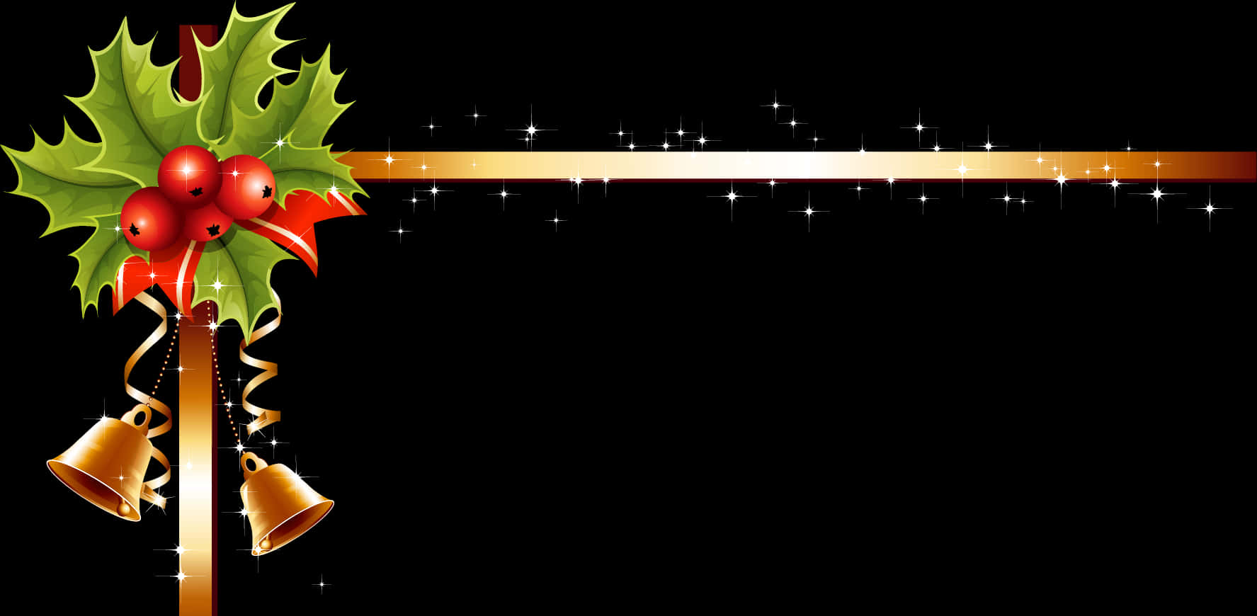 Festive Christmas Borderwith Bells PNG