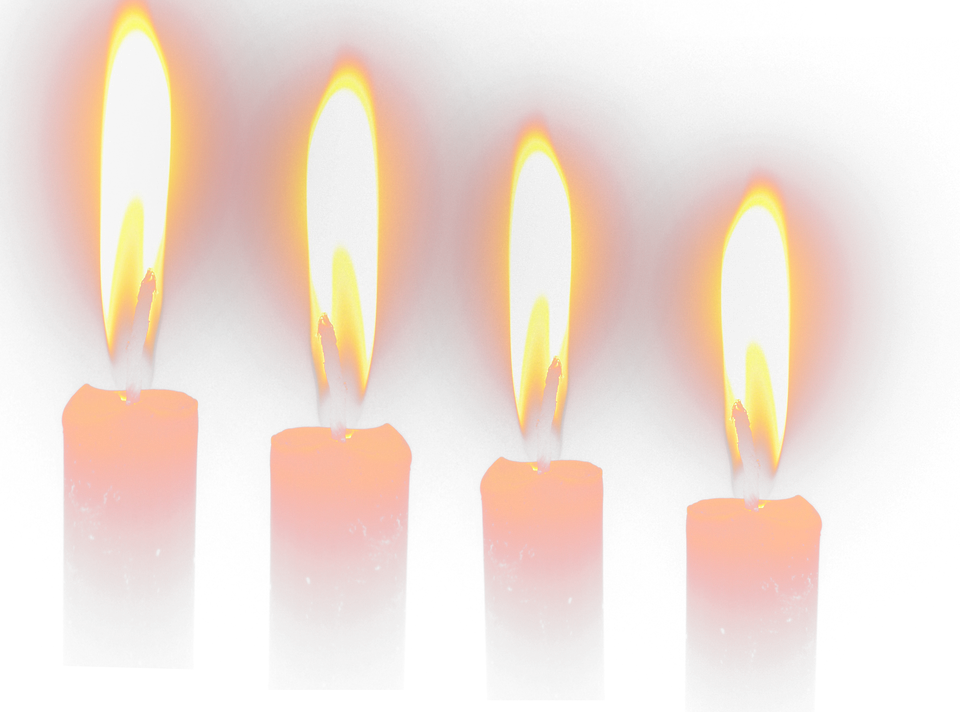 Festive Christmas Candles Glowing PNG