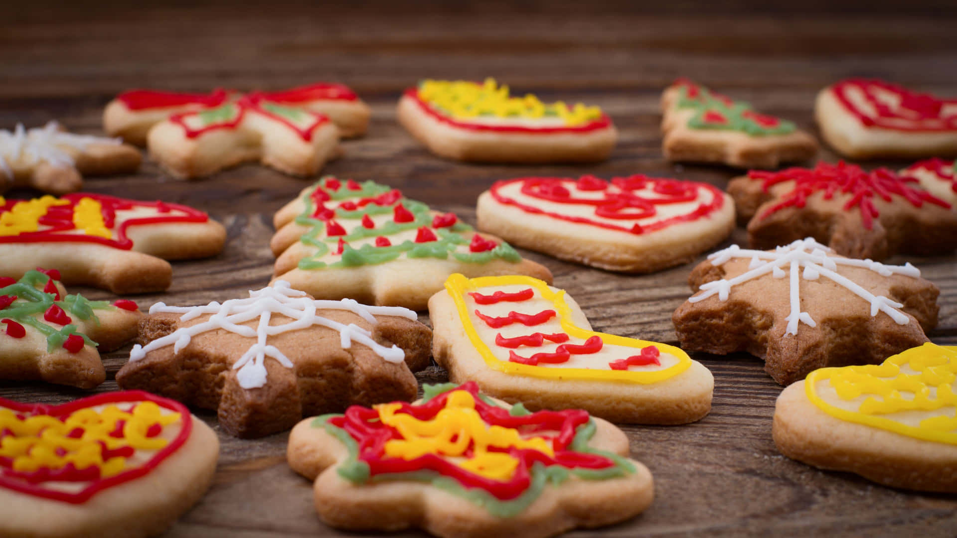 Festive Christmas Cookies Assortment Wallpaper