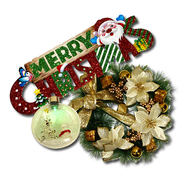 Festive Christmas Decoration Graphic PNG