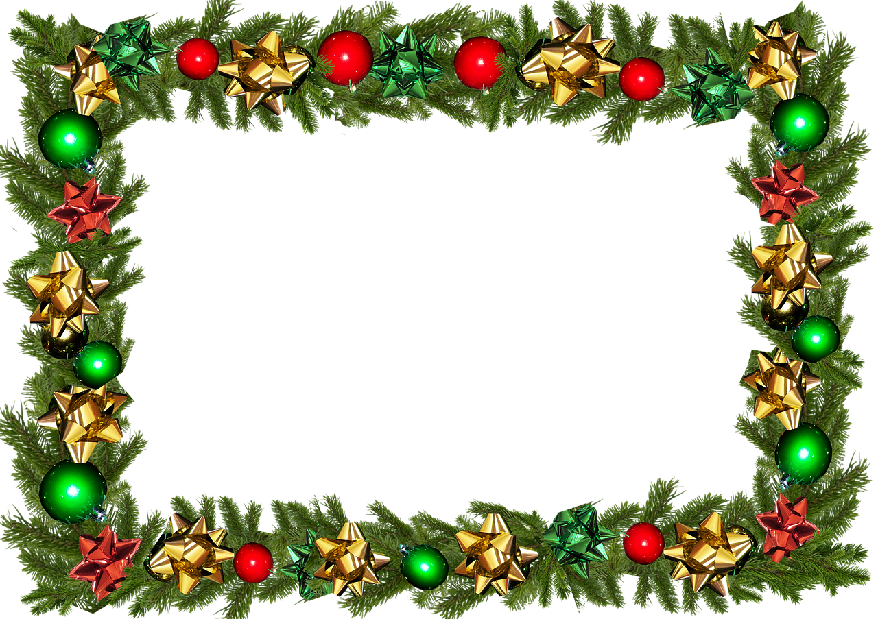 Festive Christmas Frame PNG