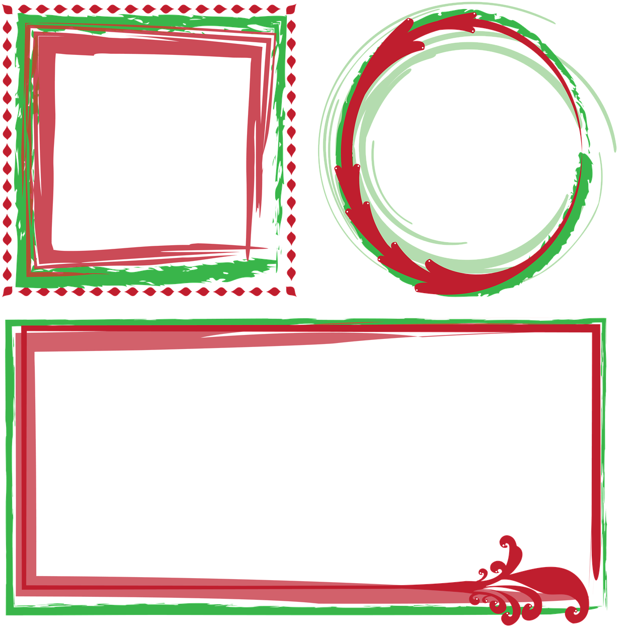 Festive Christmas Frames Collection PNG