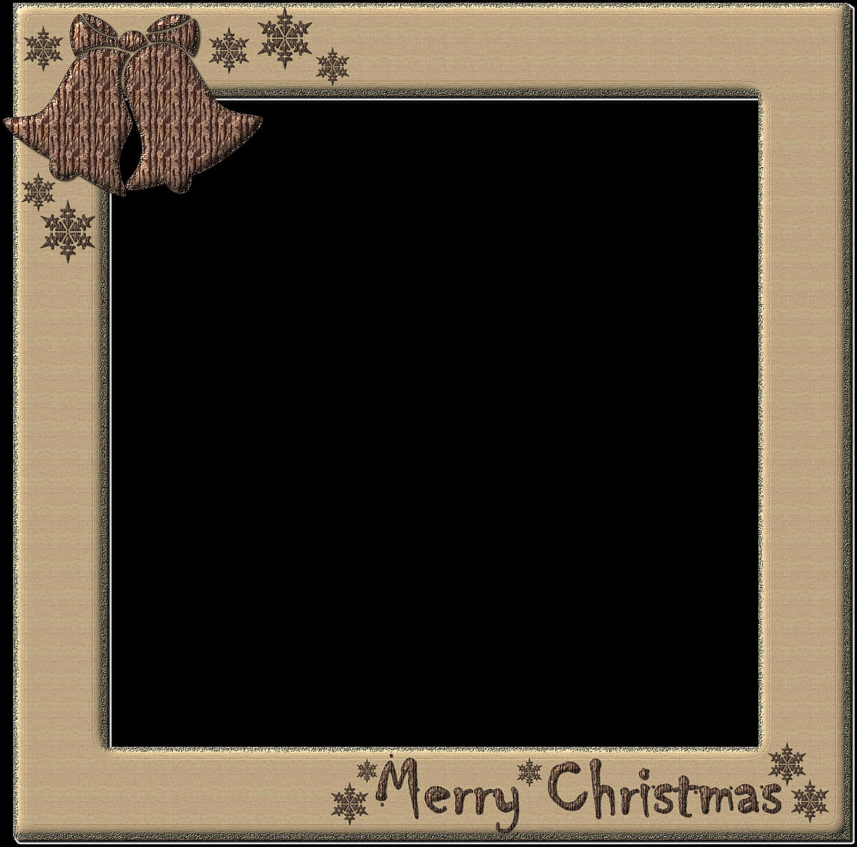 Festive Christmas Framewith Bow PNG