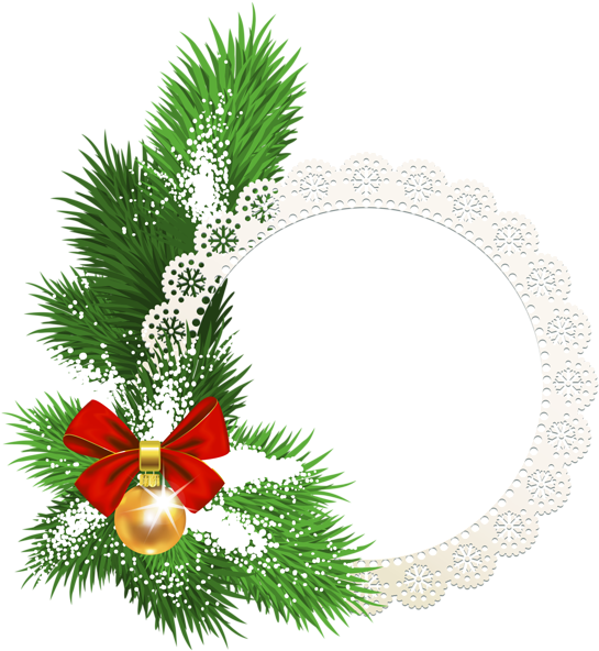 Festive Christmas Framewith Golden Bell PNG