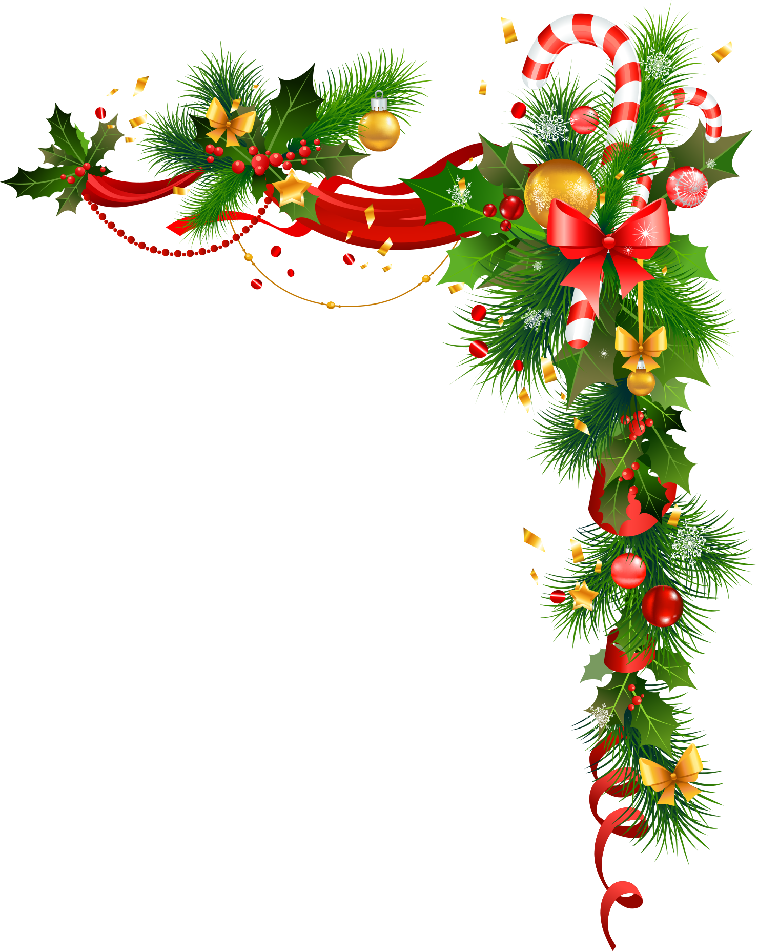 Festive Christmas Garland Decoration.png PNG
