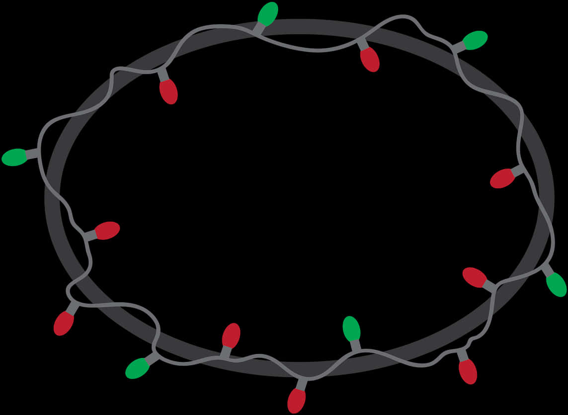 Festive Christmas Lights Graphic PNG