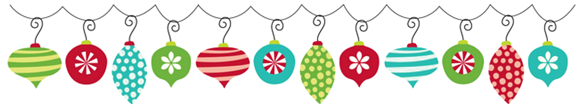 Festive Christmas Ornaments Banner PNG