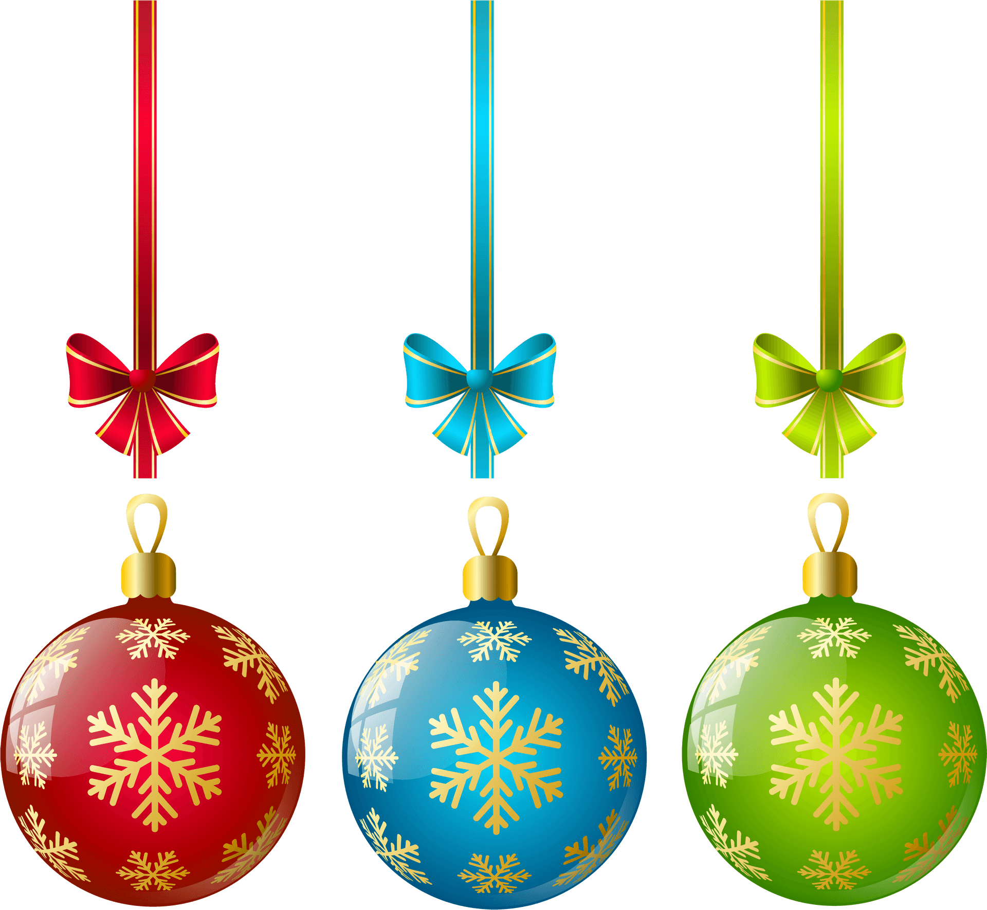 Festive Christmas Ornaments PNG