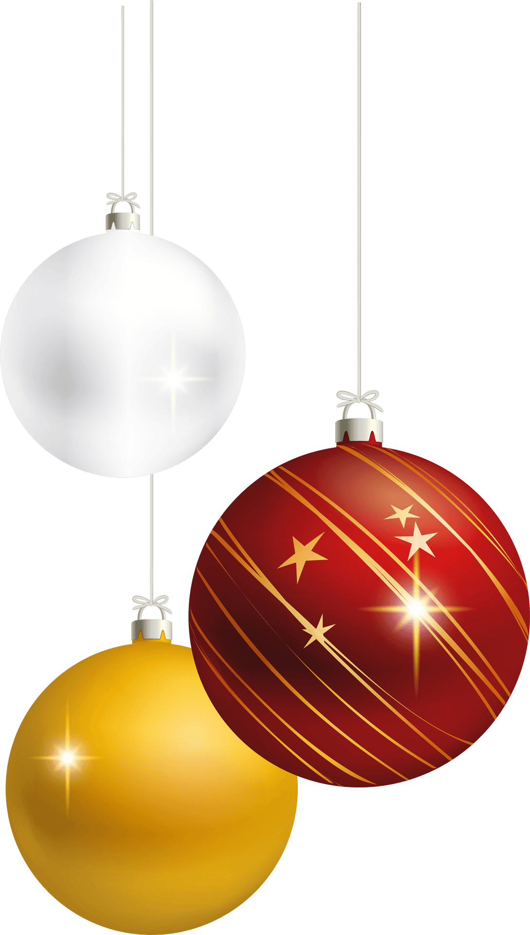 Festive Christmas Ornaments PNG