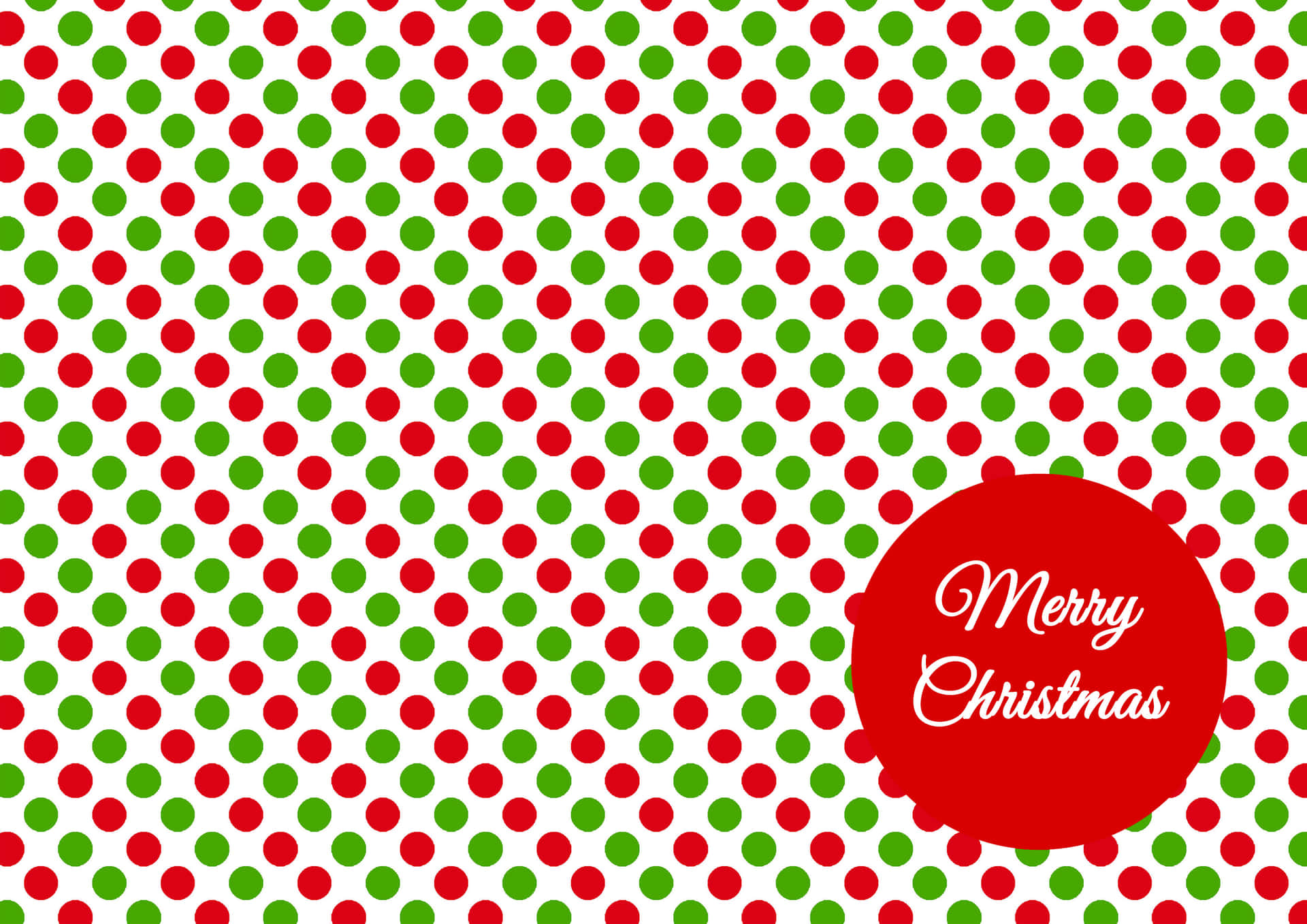 Festive Christmas Polka Dot Pattern Wallpaper