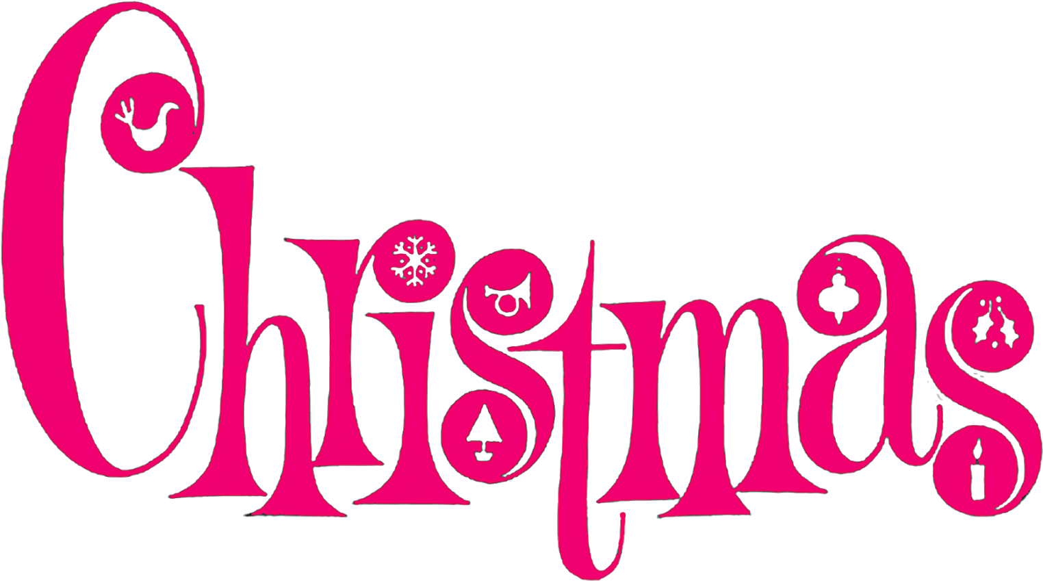 Festive Christmas Text Clipart PNG