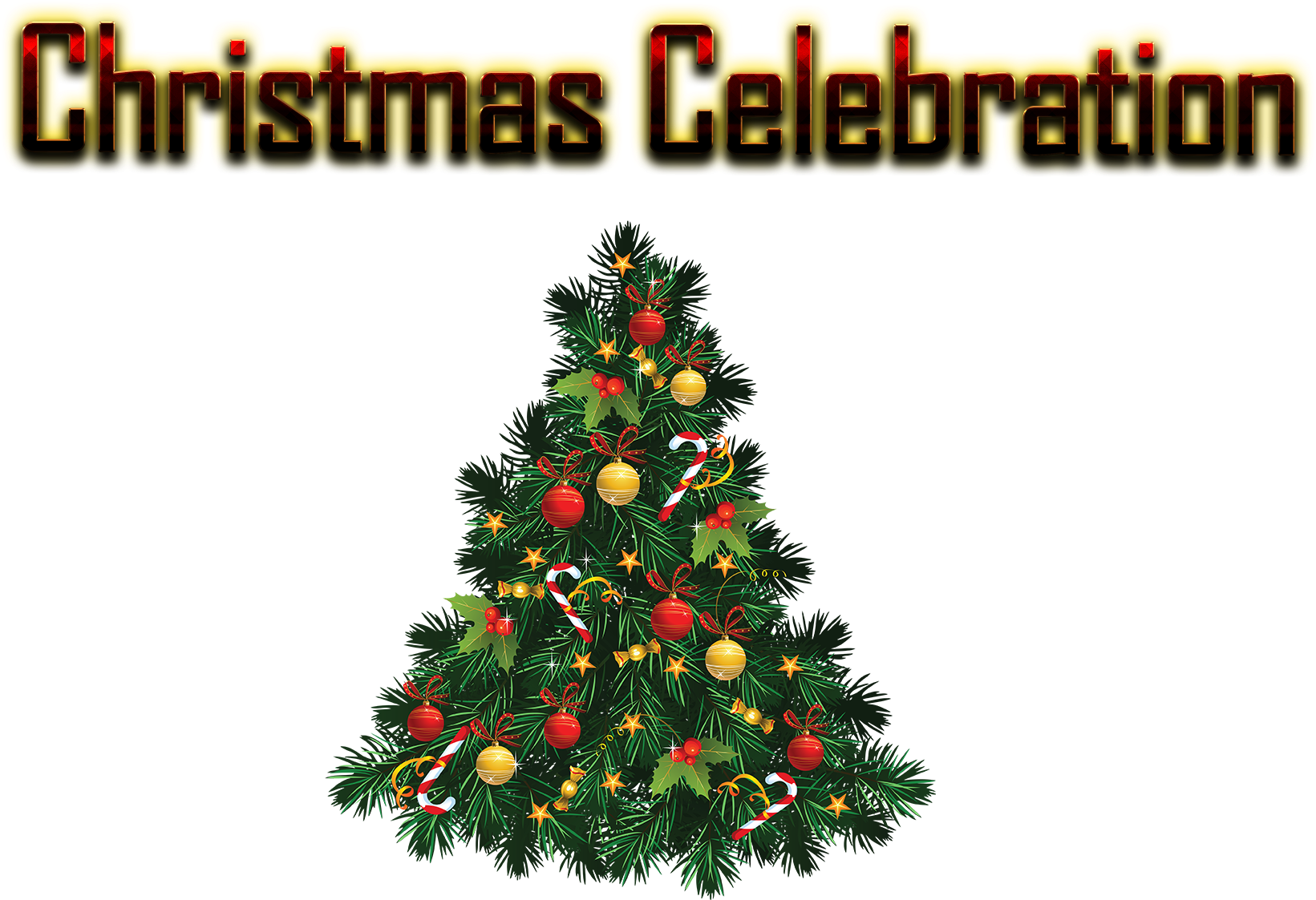 Festive Christmas Tree Celebration PNG