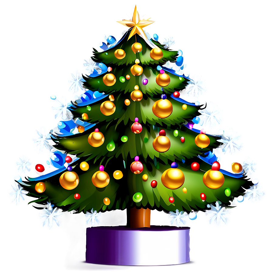 Festive Christmas Tree Png 04292024 PNG