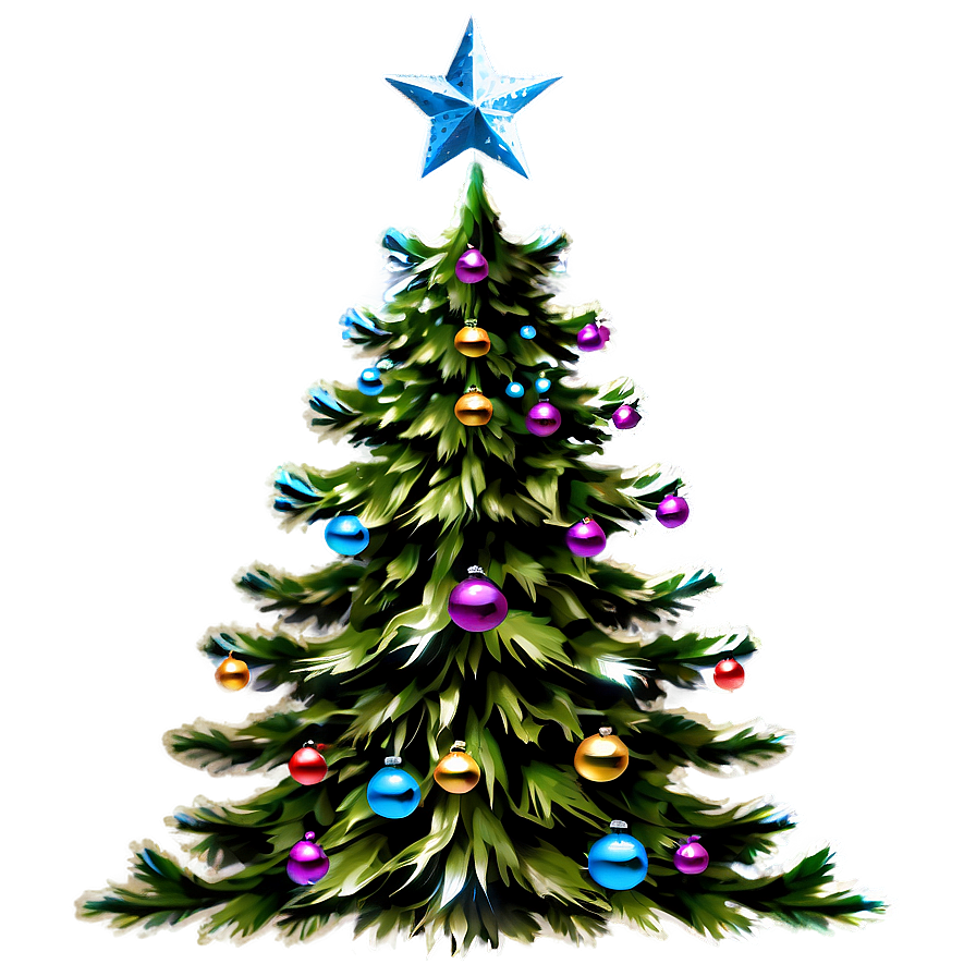 Festive Christmas Tree Png Vis46 PNG