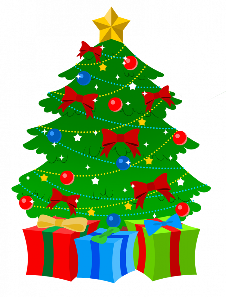 Festive Christmas Treewith Gifts Clipart PNG
