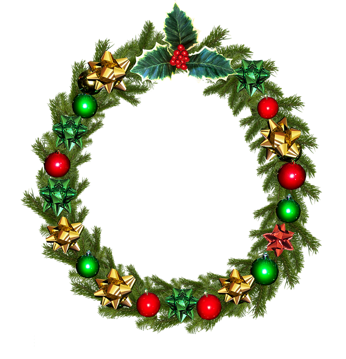 Festive Christmas Wreath Decoration.png PNG