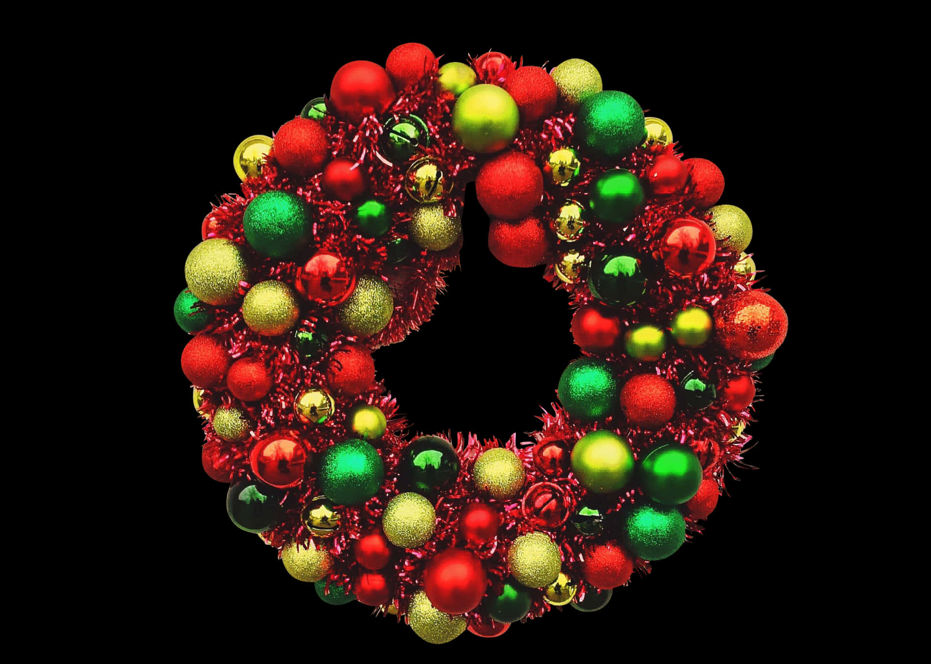 Festive Christmas Wreath PNG