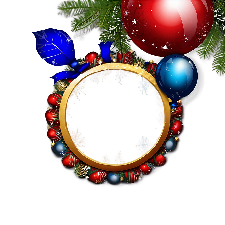 Festive Circle Frame Png Fwg2 PNG