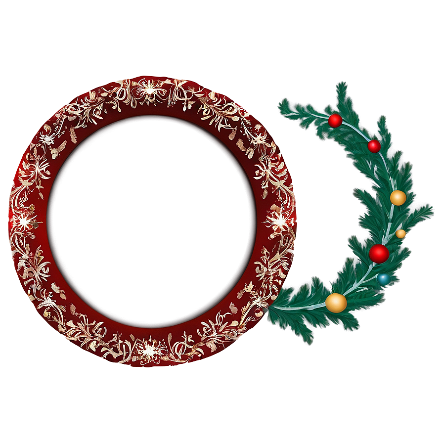 Festive Circle Frame Png Snv37 PNG