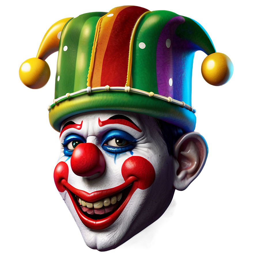 Festive Clown Face Design Png Mus PNG