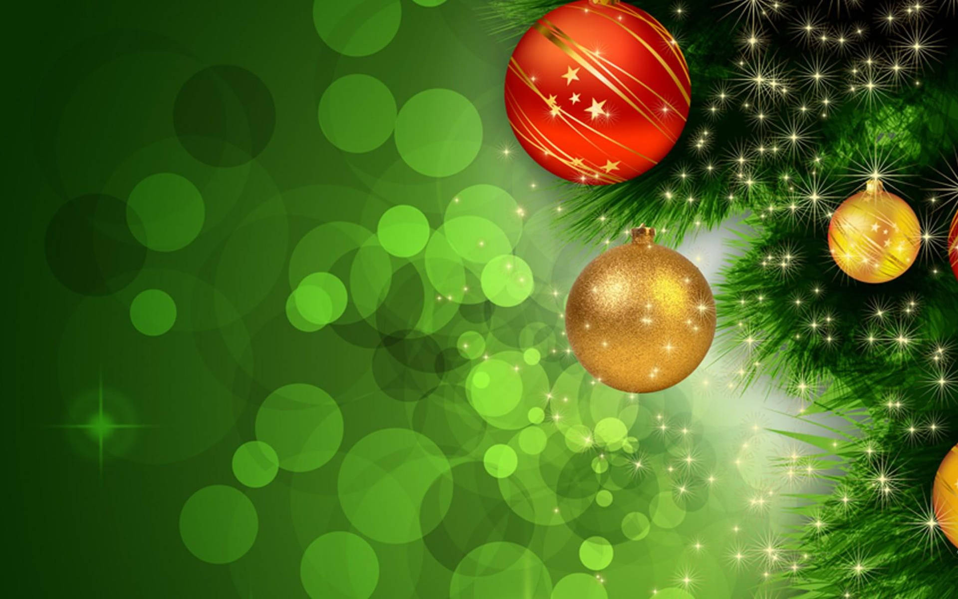 Festive Colorful Christmas Balls Wallpaper