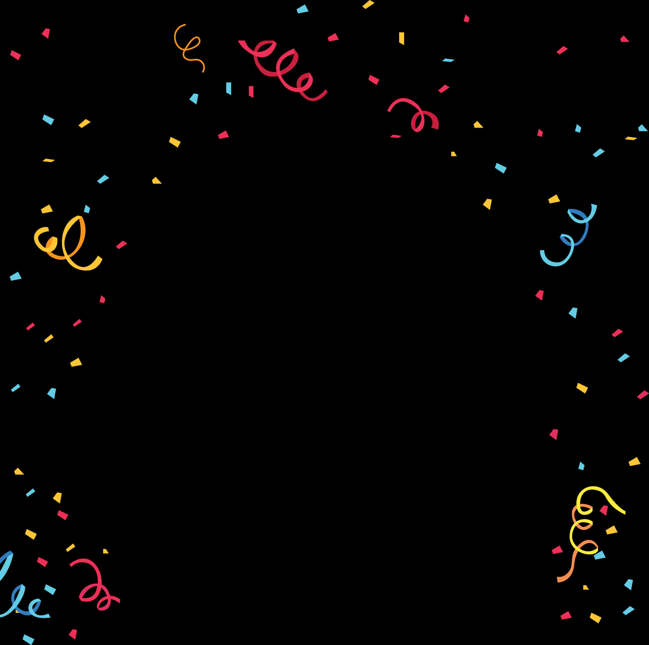 Festive Confetti Celebration Background PNG