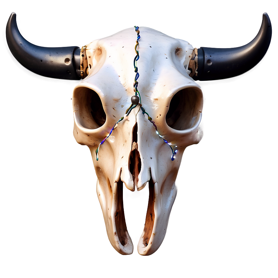 Festive Cow Skull With Lights Png Hui27 PNG