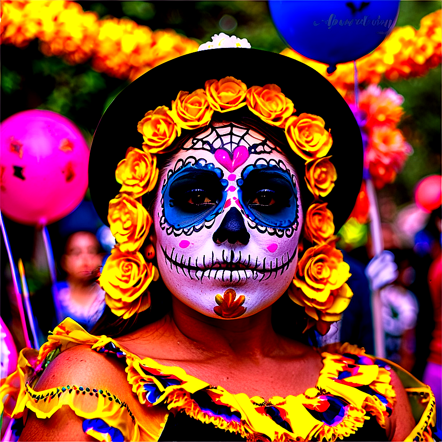 Festive Dia De Los Muertos Parade Png Iwo15 PNG