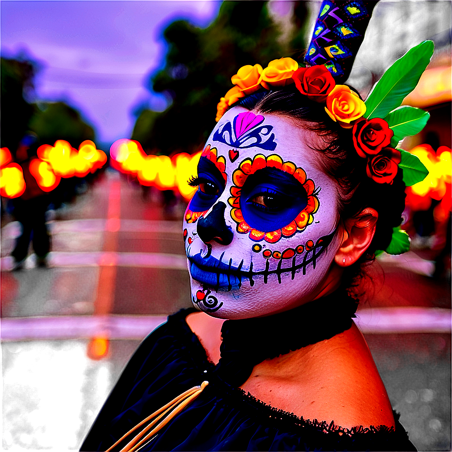 Festive Dia De Los Muertos Parade Png Pjc8 PNG