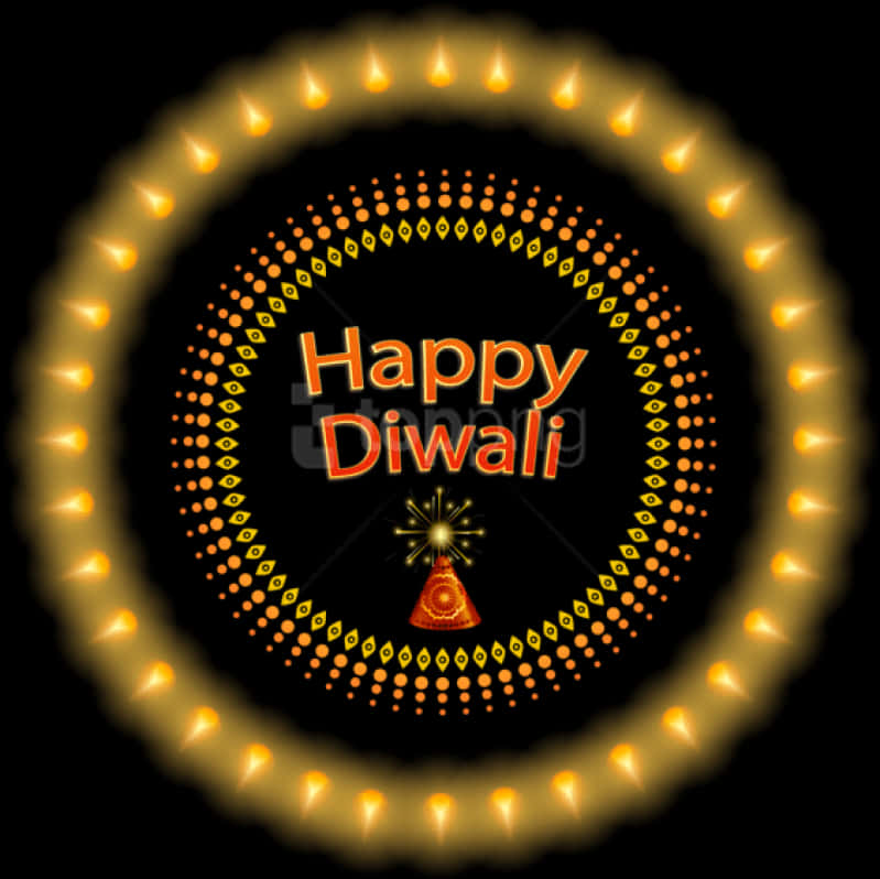 Festive Diwali Greeting Design PNG