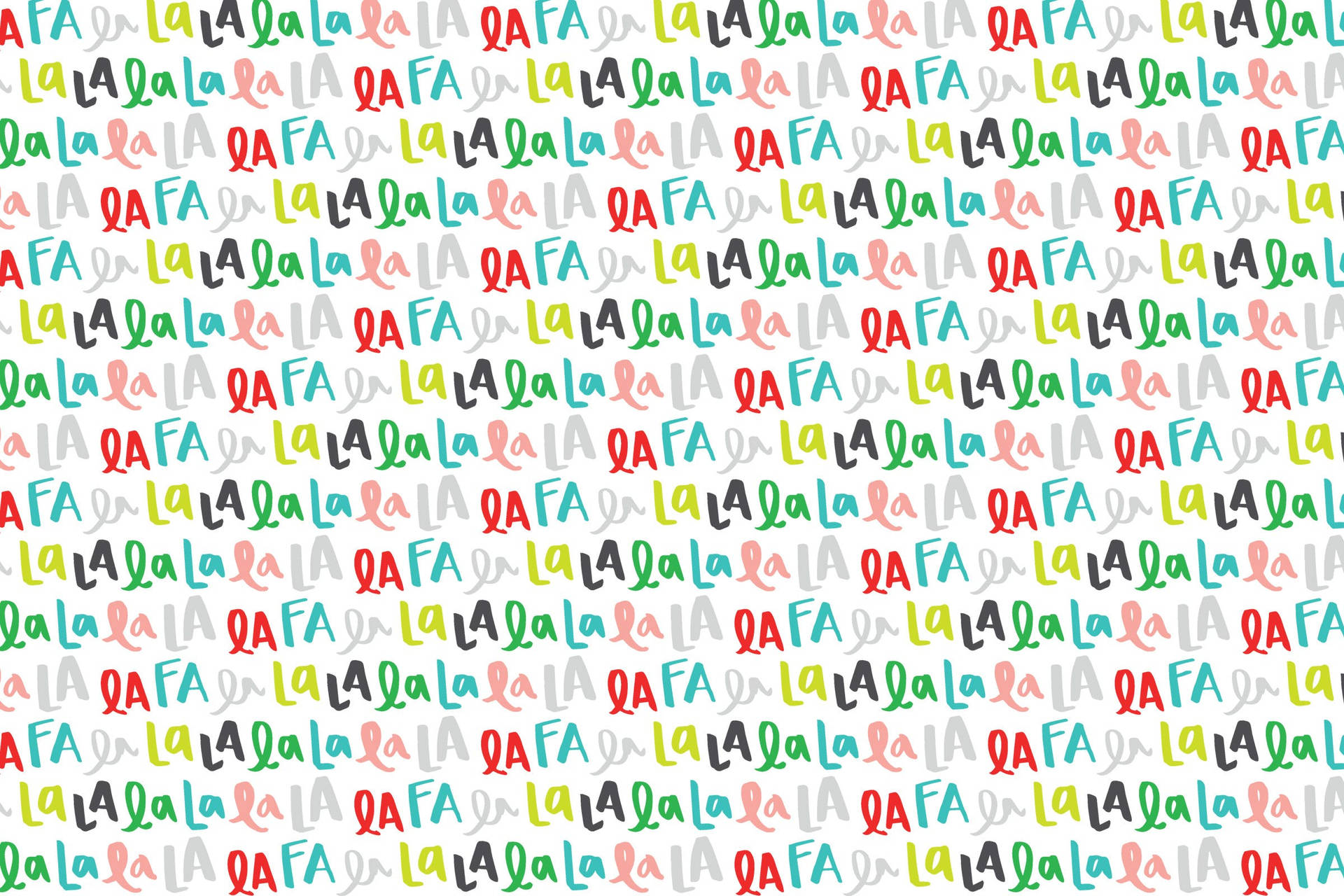 Festive Fa La La La La Lyrics Typography Wallpaper