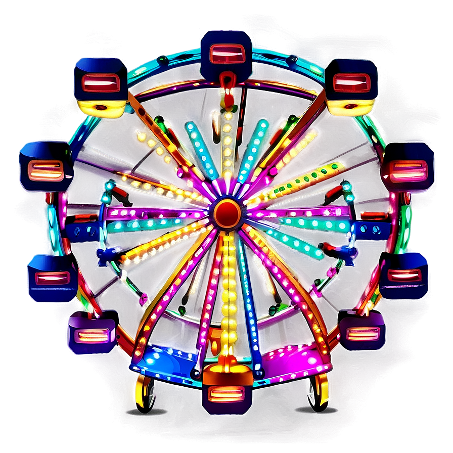 Festive Ferris Wheel With Lights Png Ooe91 PNG