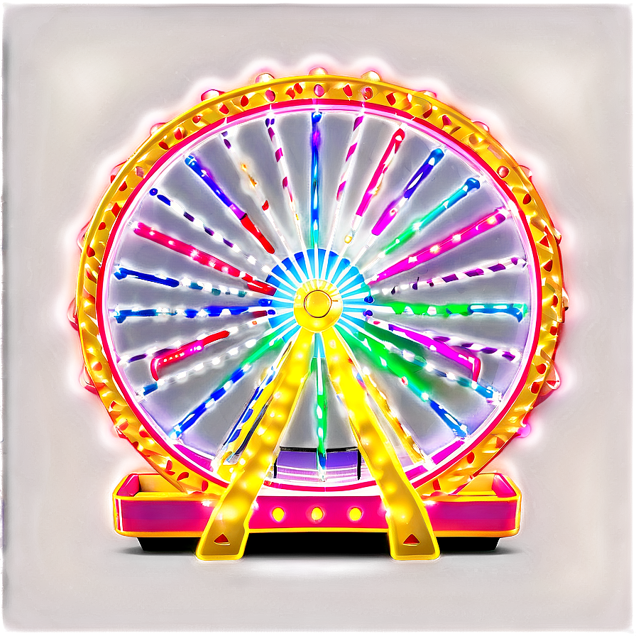 Festive Ferris Wheel With Lights Png Wsb PNG