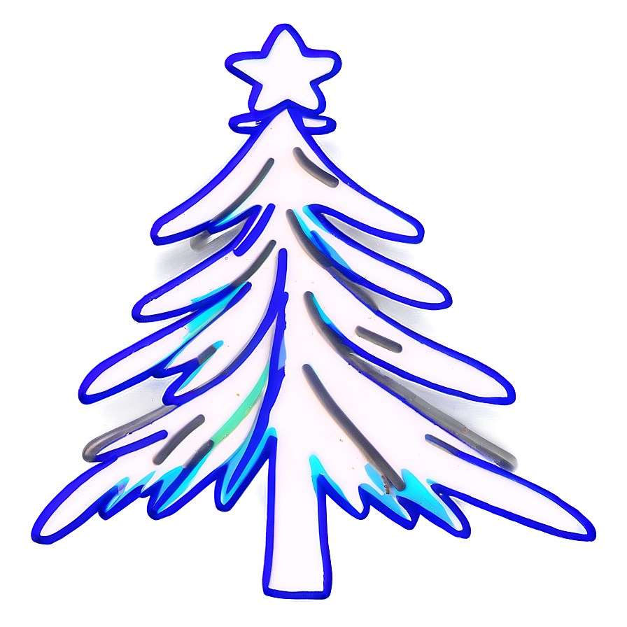 Festive Fir Tree Outline Png 06132024 PNG