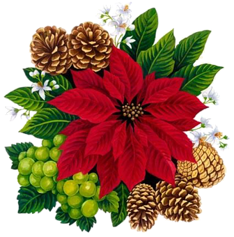 Festive Floral Arrangement PNG