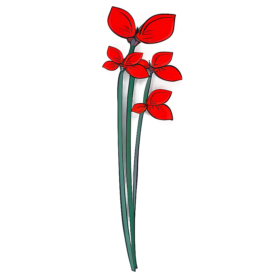 Festive Flower Stem Png 22 PNG