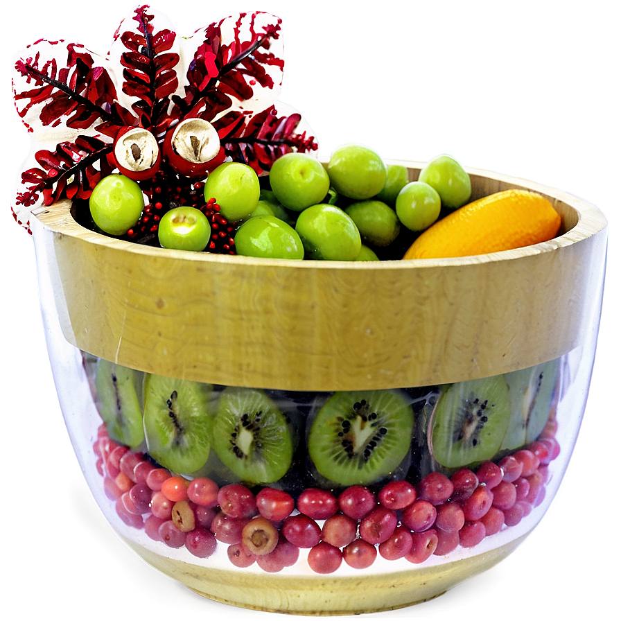 Festive Fruit Bowl Png 06132024 PNG