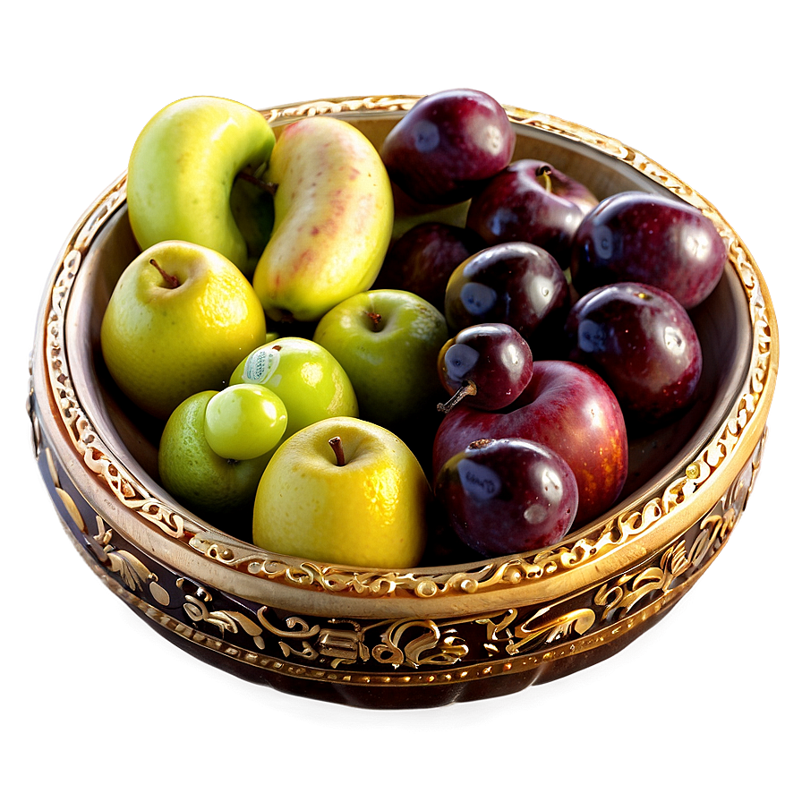 Festive Fruit Bowl Png 06132024 PNG