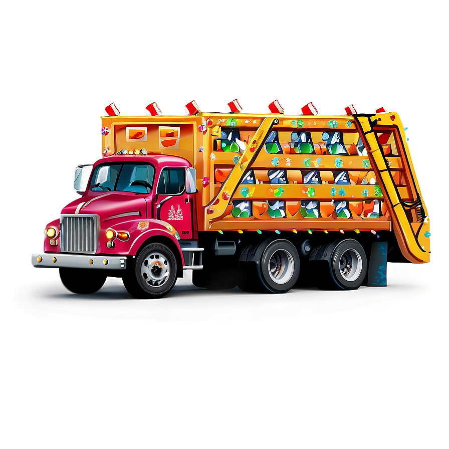 Festive Garbage Truck Png Gut81 PNG