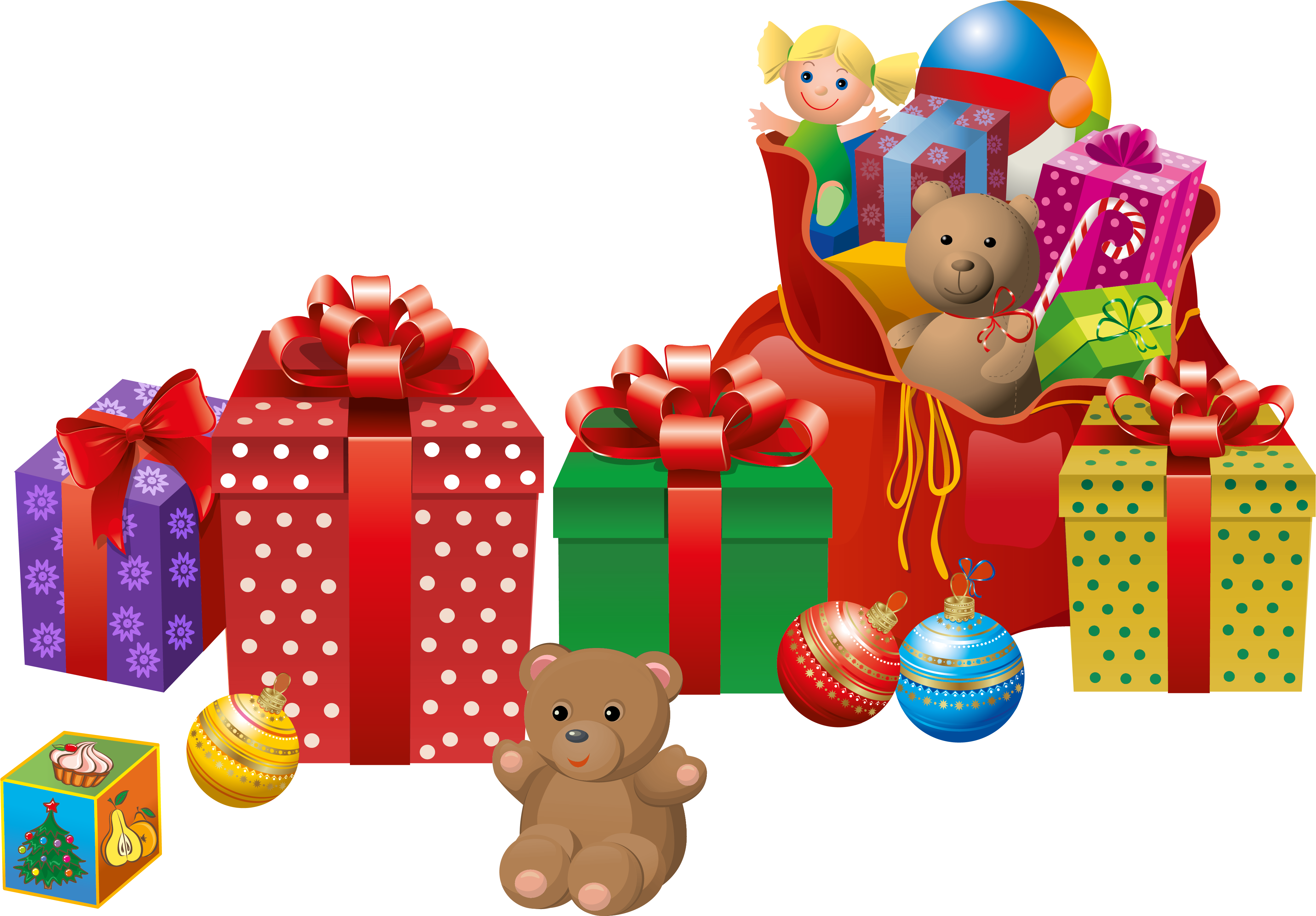 Festive Giftsand Toys Collection PNG