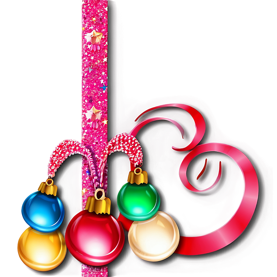 Festive Glitter Line Decoration Png 06272024 PNG