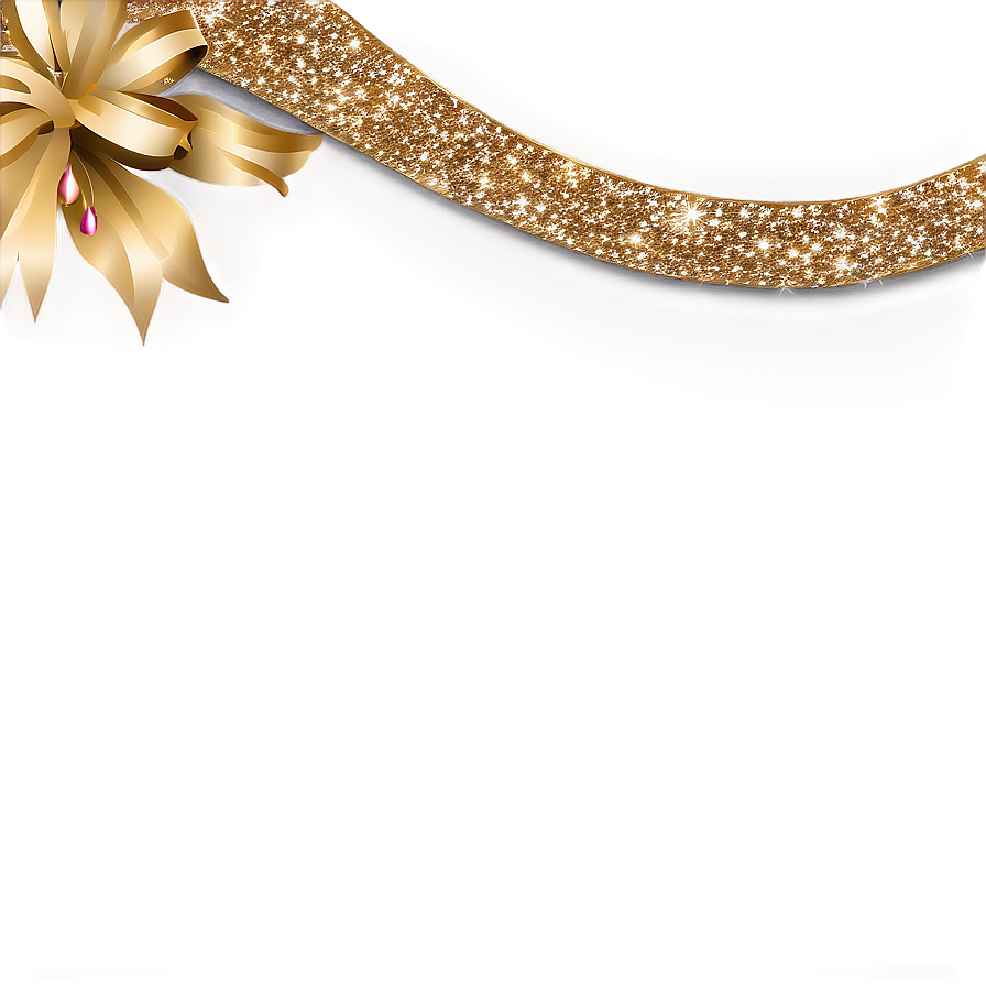 Festive Gold Sparkle Banner Png Gut21 PNG