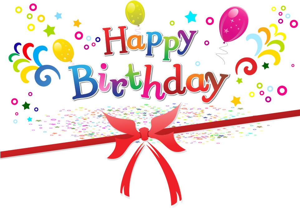 Festive Happy Birthday Greeting Background PNG