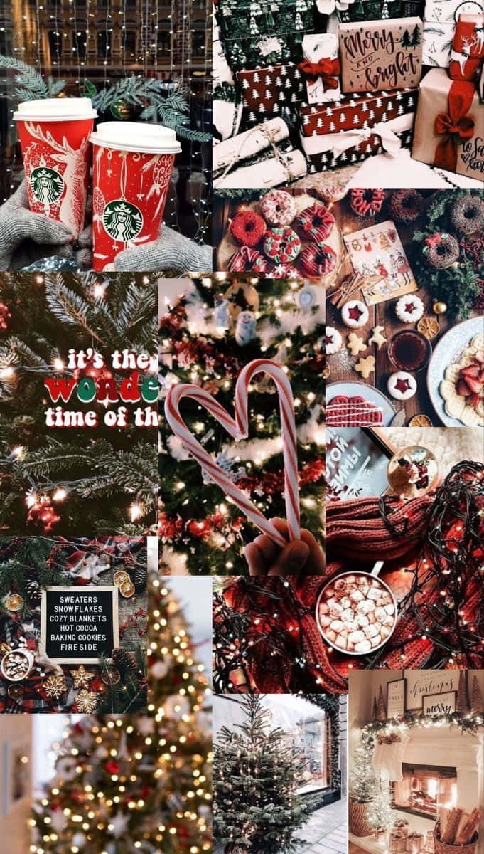 Festive Holiday Collage_ Christmas Aesthetic Wallpaper
